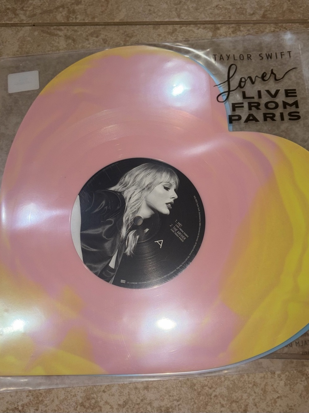 Taylor Swift Lover Live from Paris Heart-Shaped Vinyl